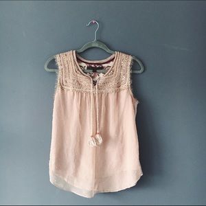 Anthropologie - a common thread embellished tank