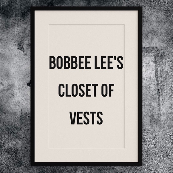 Closet of all my vests