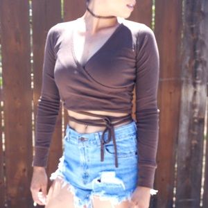 Brown Crop Top