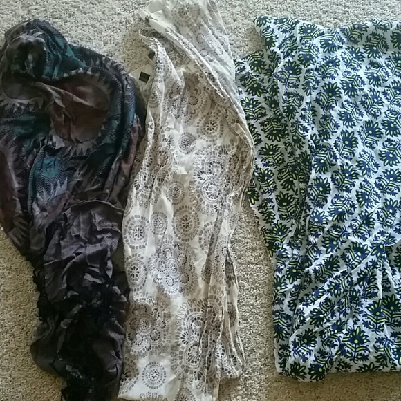Lot of 3 Beautiful Scarfs Scarves