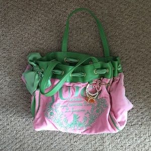 Juicy Couture Bag; Green/Pink