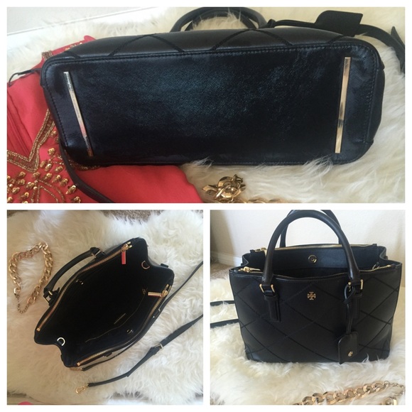 🚫SOLD🚫 Tory Burch Robinson Black Handbag - Picture 2 of 4