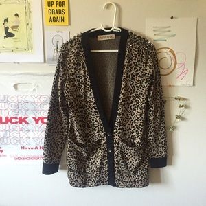 Studded Cheetah Cardigan