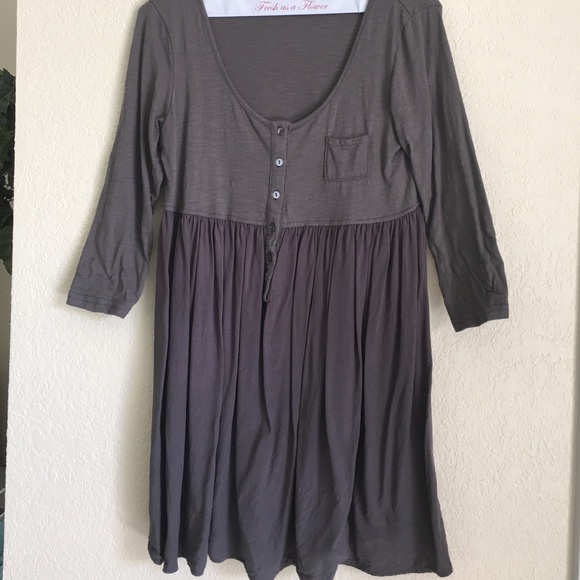 Green/ gray babydoll dress