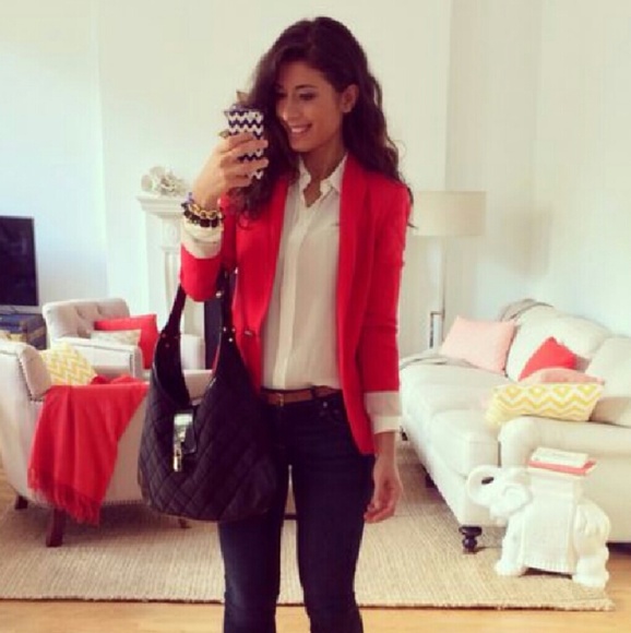 Evan Picone Fire Red Blazer size 6