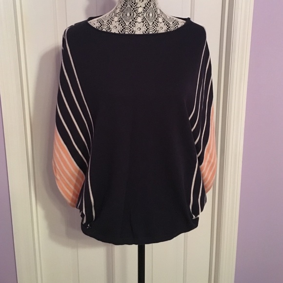 Striped poncho