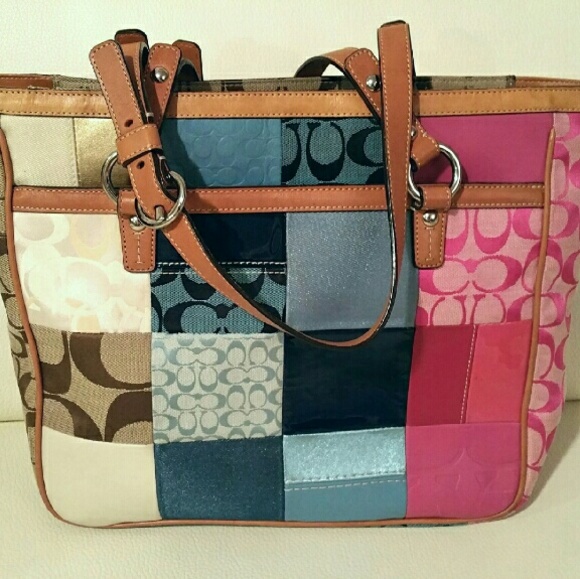 SOLD COACH PATCHWORK SHOULDER BAG