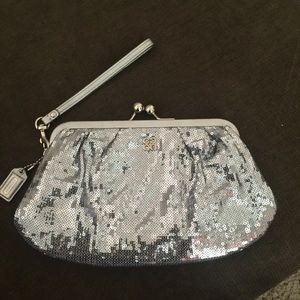 Coach Sequin wristlet