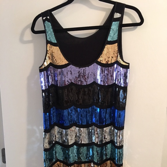 Multi color sequin dress