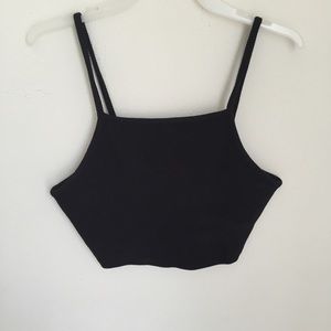 Black Topshop crop top