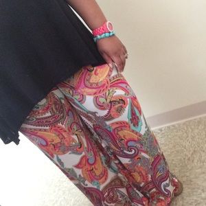 NWT Plus Red Paisley Palazzo Pants