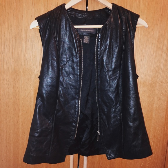 Vintage 90's Banana Republic Moto leather vest