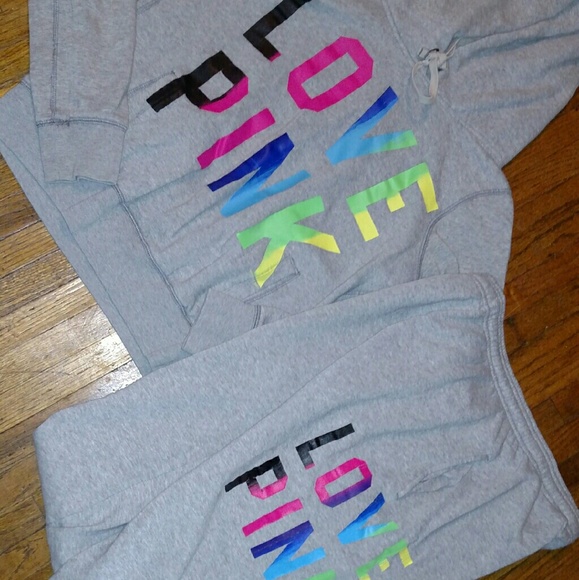Victoria secret pink colorful rainbow set bundle