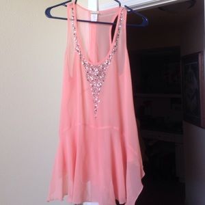 Peach sparkly tank