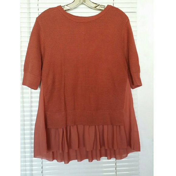 COS Top Brownish Orange Beautifully Designed M