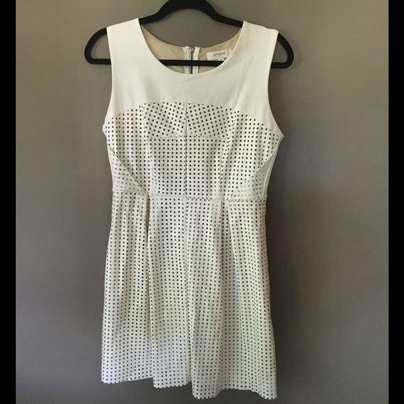 White faux leather cocktail dress