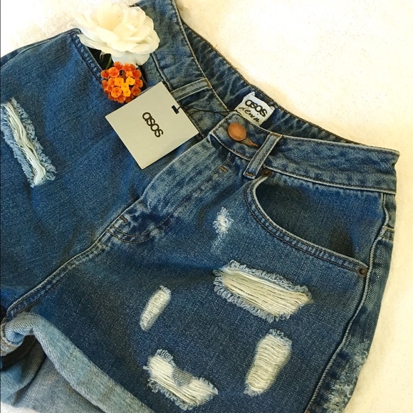 ASOS Denim High Waisted Shorts