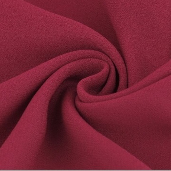 NWT•WINE RED CHIFFON ROMPER - Picture 2 of 4