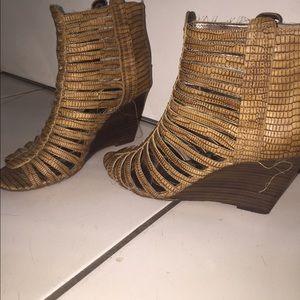 Strapped Tan Booties