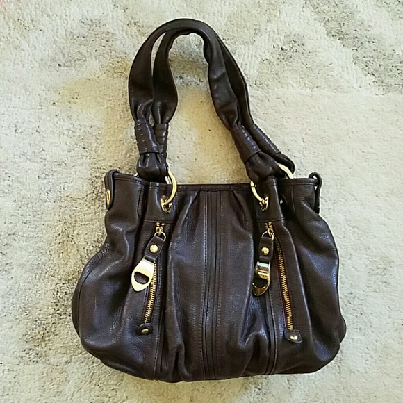 B Makowsky brown genuine leather bag