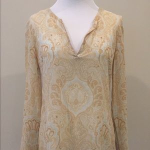 BANANA REPUBLIC SHEER BLOUSE FLORAL medium