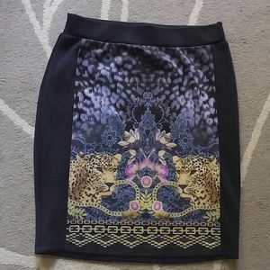 Black Skirt with Lions