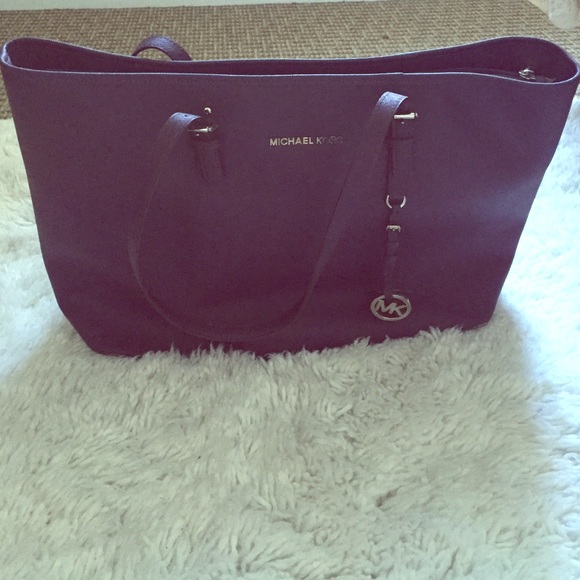 Michael kors jet set purple bag for sale