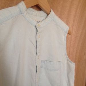 Madewell Collarless Button Up