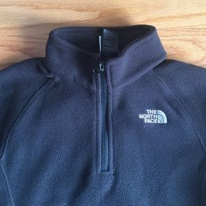 Fleece Black North Face Half Zip Sweatshirt