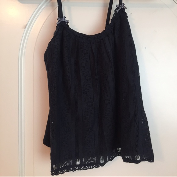 blue lace tank top