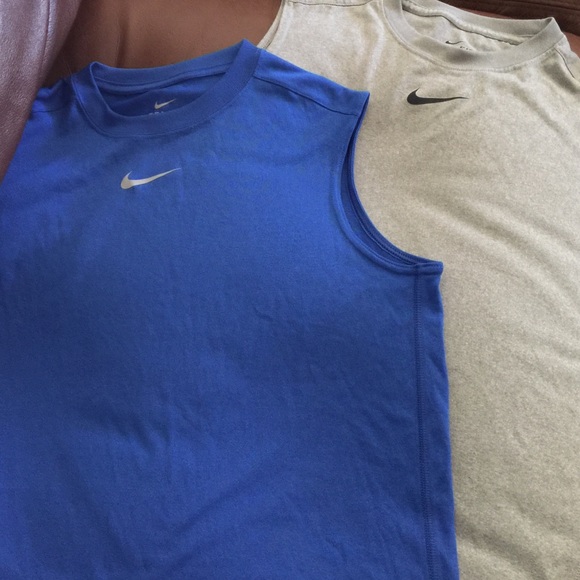 2 NIKE DRI-FIT SLEEVELESS SHIRTS