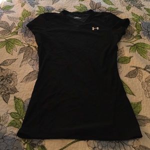Black, short sleeve Under Armor heat gear