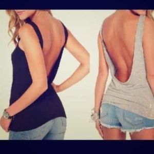 Black Backless Tank