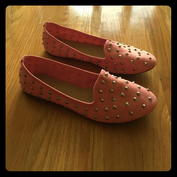 Pink Studded Flats