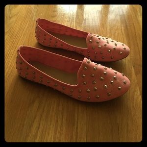 Pink Studded Flats