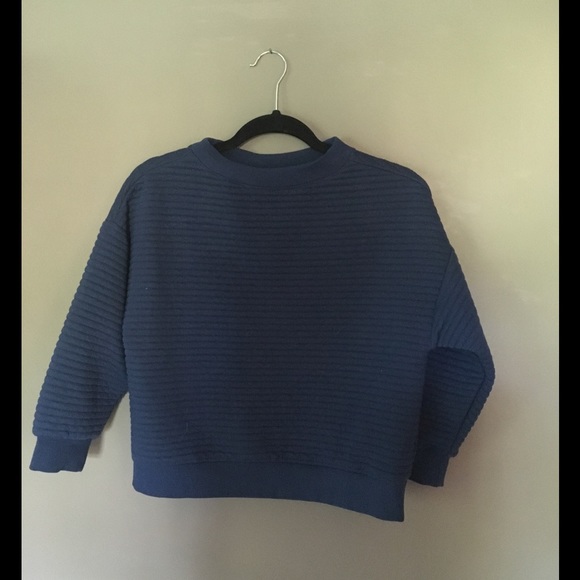 Navy Crop Sweater GAP