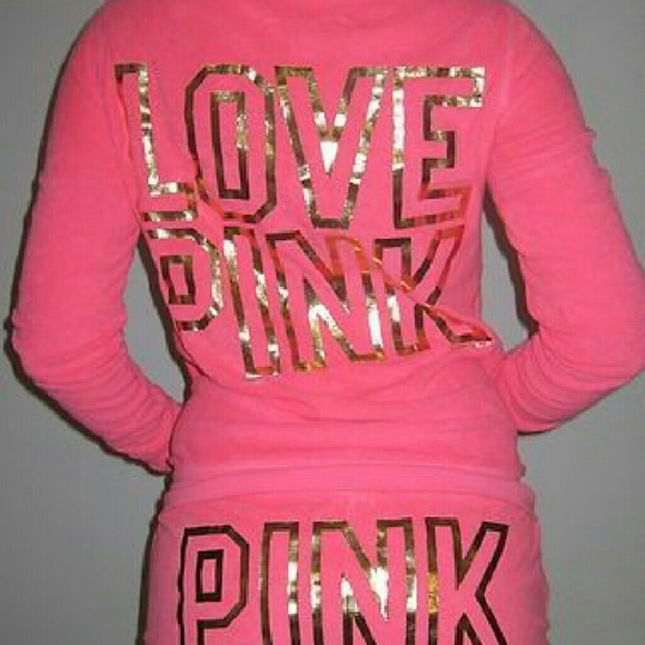 Pink hoodie and sweatshorts