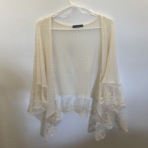 Elegant cream lace cover/kimono