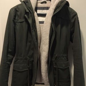 Abercrombie & Fitch Army Winter Sherpa Jacket