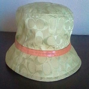 AUTHENTIC GREEN COACH HAT LEATHER TRIM M/L