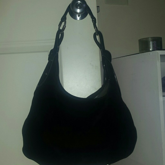 Black leather Ruehl bag