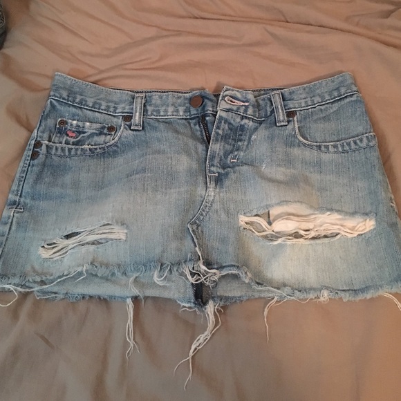 size 2 Abercrombie and Fitch denim jean mini skirt