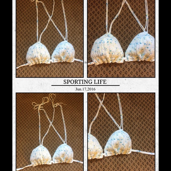 Crochet Bralette/Bikini crop Top (D cup)CLEARANCE
