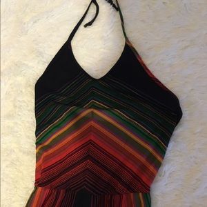 halter rainbow jumpsuit romper