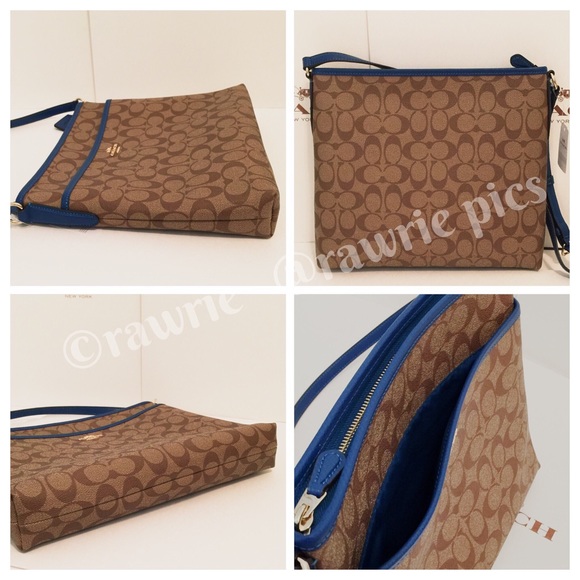 LOWEST New Coach signature khaki blue file - Picture 2 of 3