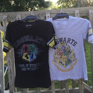 2 Harry Potter Hogwarts Shirts