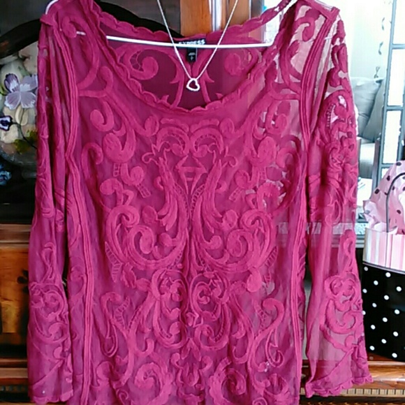 EXPRESS LACE BOHEMIAN TOP SIZE SMALL, NWOT - Picture 3 of 4