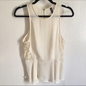 Cream lace top