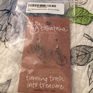 Fair trade bike earrings