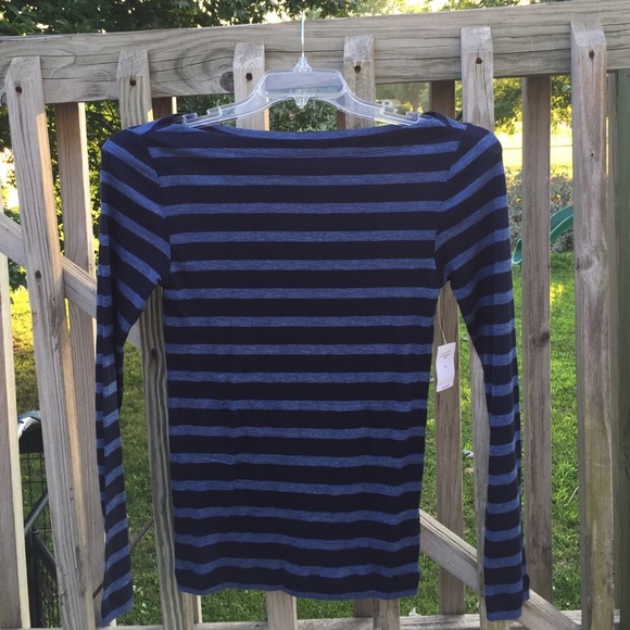 Gap Striped long sleeve boat neck tee - Picture 1 of 3